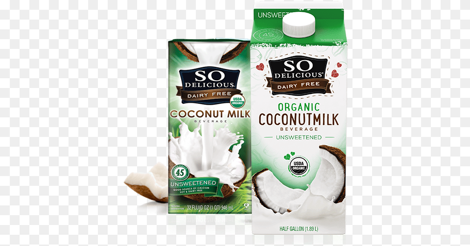 This Delicious Beverage Goes Great On Cereal In Coffee So Delicious Unsweetened Coconut Milk, Food, Fruit, Plant, Produce Free Png