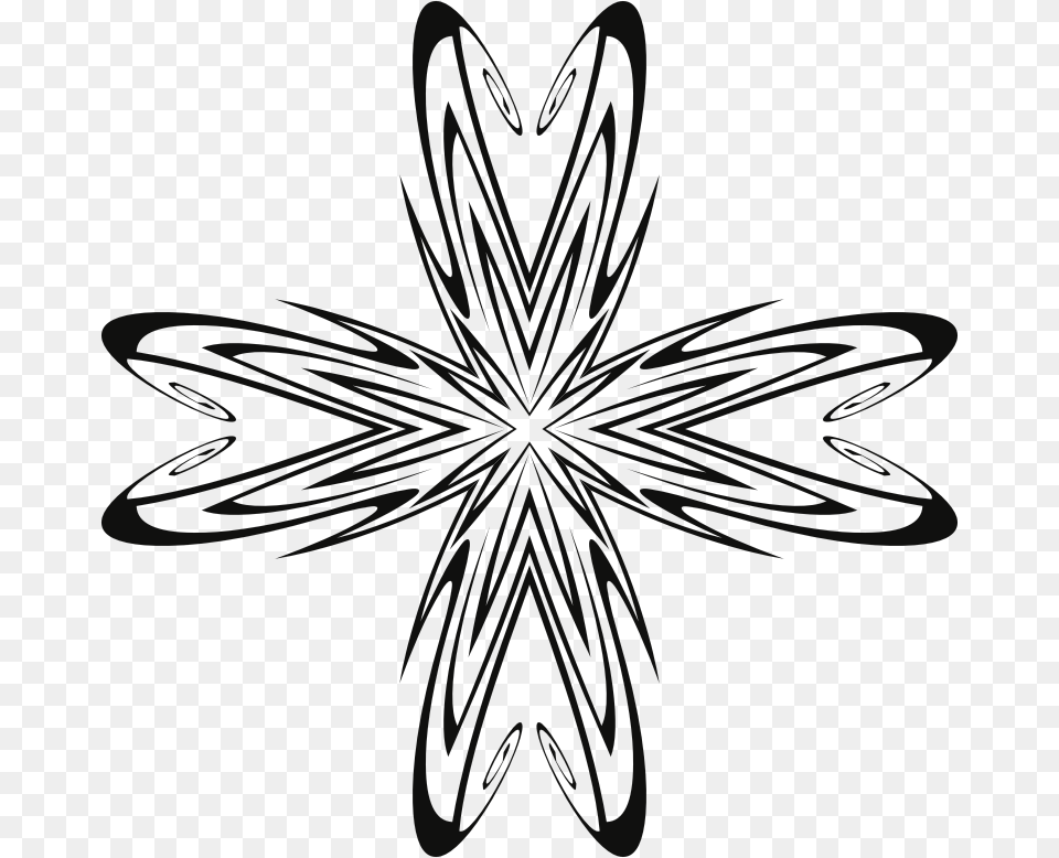 This File Is About Abstract Line Art Tribal Flor De Lotus Tribal, Symbol, Cross Free Transparent Png