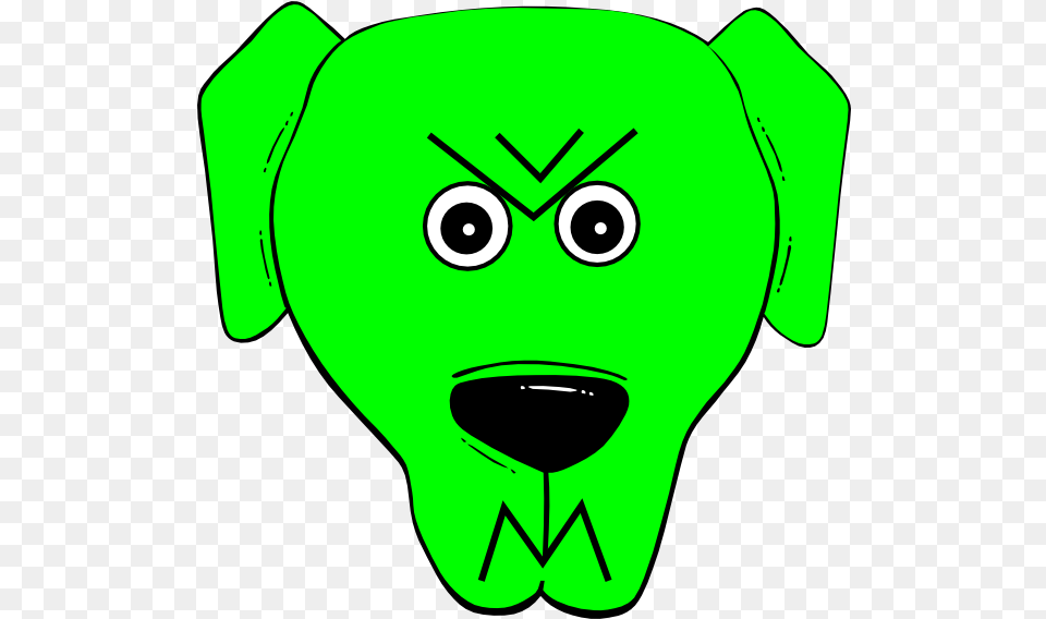 This Clip Arts Design Of Green Angry 2 Cartoon Dog Cartoon Dog Face, Baby, Person, Alien Free Png Download