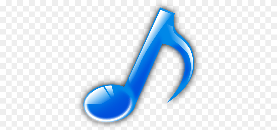 This Clipart Design Of Blue Music Note, Cutlery, Spoon Free Png