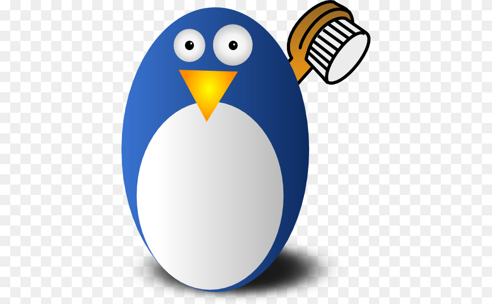 This Clipart Design Of Blue Penguin Cliparts Pinguin Mit Handtuch Transparenter Hintergrund, Lighting, Ammunition, Grenade, Weapon Free Transparent Png