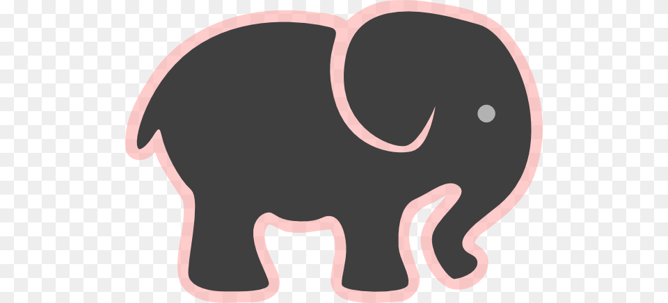 This Clipart Design Of Grey Elephant Clipart, Animal, Mammal, Wildlife Free Png
