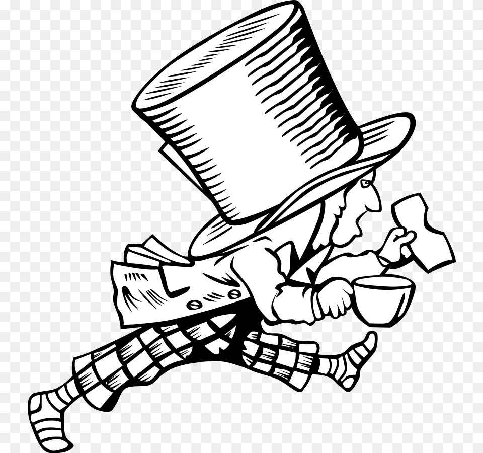 This Clipart Design Of Mad Hatter Clipart, Clothing, Hat, Baby, Person Free Png Download