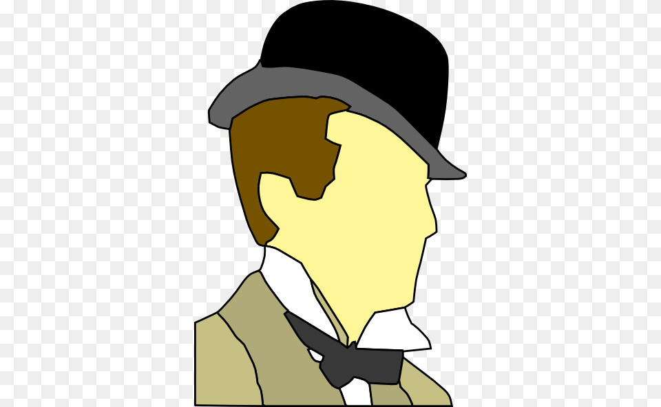 This Free Clipart Design Of Man Wearing Hat Bowtie Clipart Man In Hat, Accessories, Clothing, Formal Wear, Tie Png Image