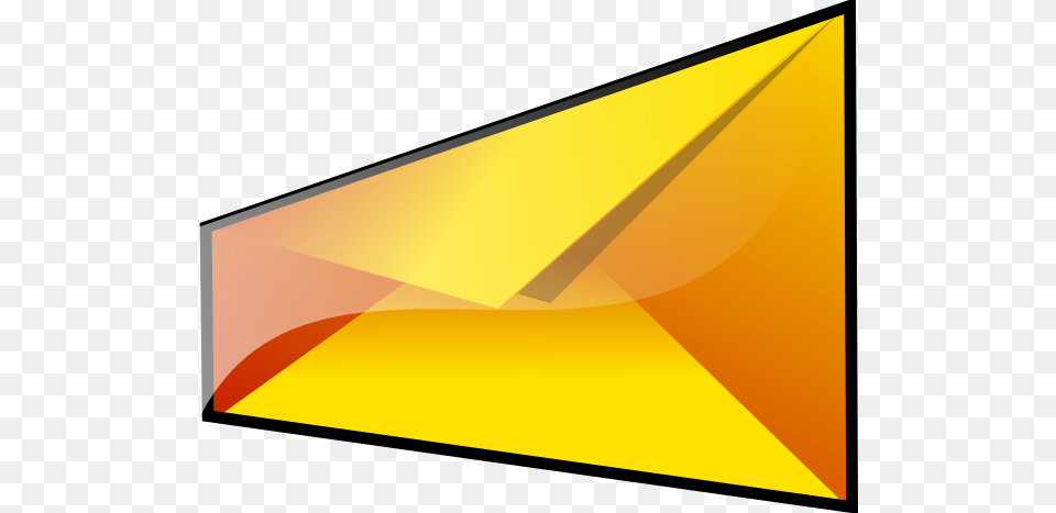This Free Clipart Design Of Yellow Envelope Clipart, Triangle, Boat, Canoe, Kayak Png Image