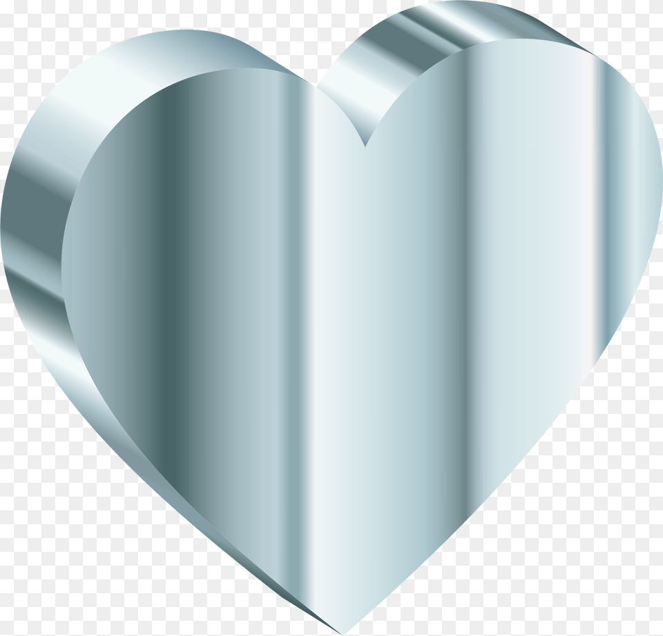 This Icons Design Of 3d Heart Of Silver Free Transparent Png