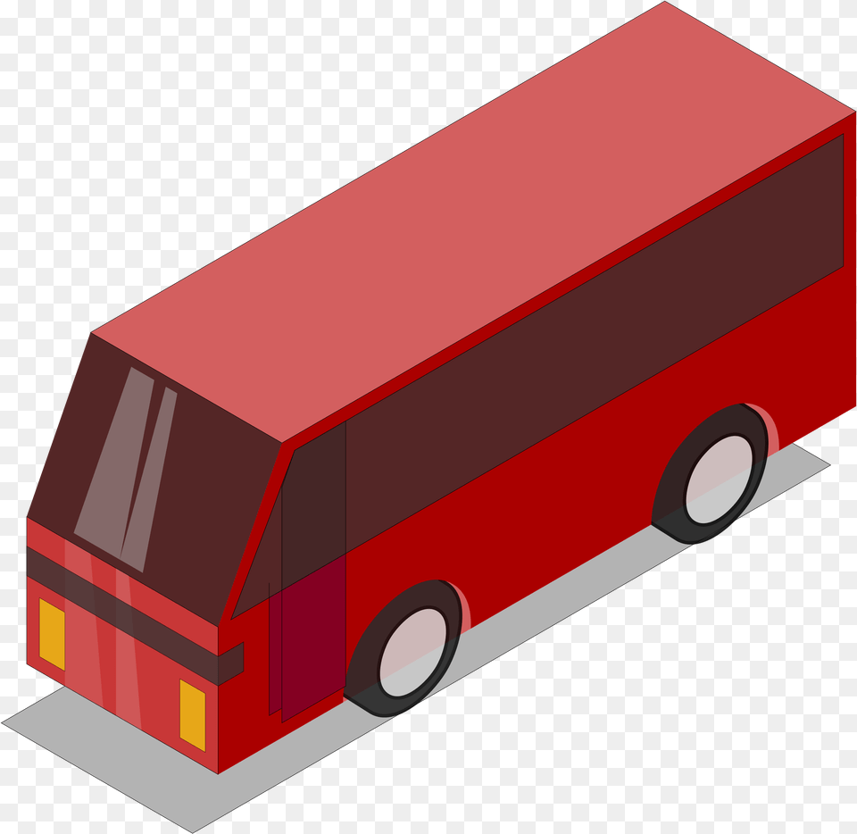 This Icons Design Of 3d Isometric Red Bus, Transportation, Vehicle, Dynamite, Weapon Free Png