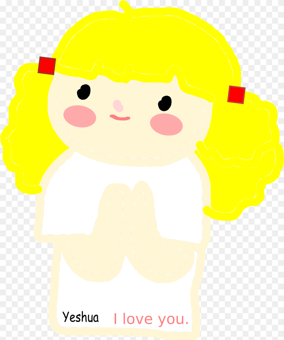 This Icons Design Of A Girl Is Praying, Baby, Person, Face, Head Free Transparent Png