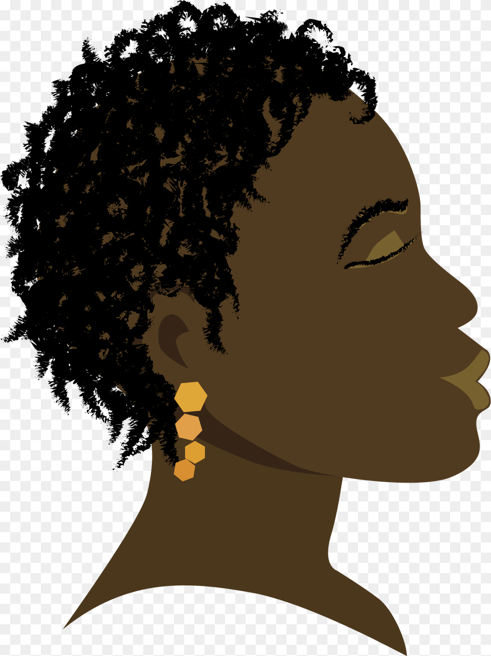 This Icons Design Of African Girl Profile, Accessories, Person, Body Part, Earring Free Png