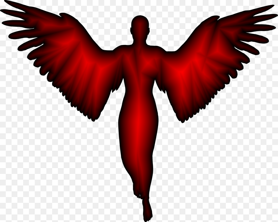 This Free Icons Design Of Angel Silhouette Crimson, Person Png