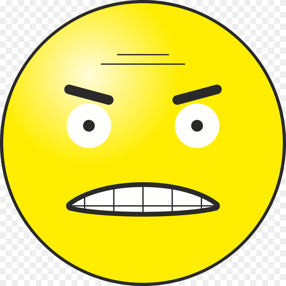 This Icons Design Of Angry Emoticon, Disk Free Png Download