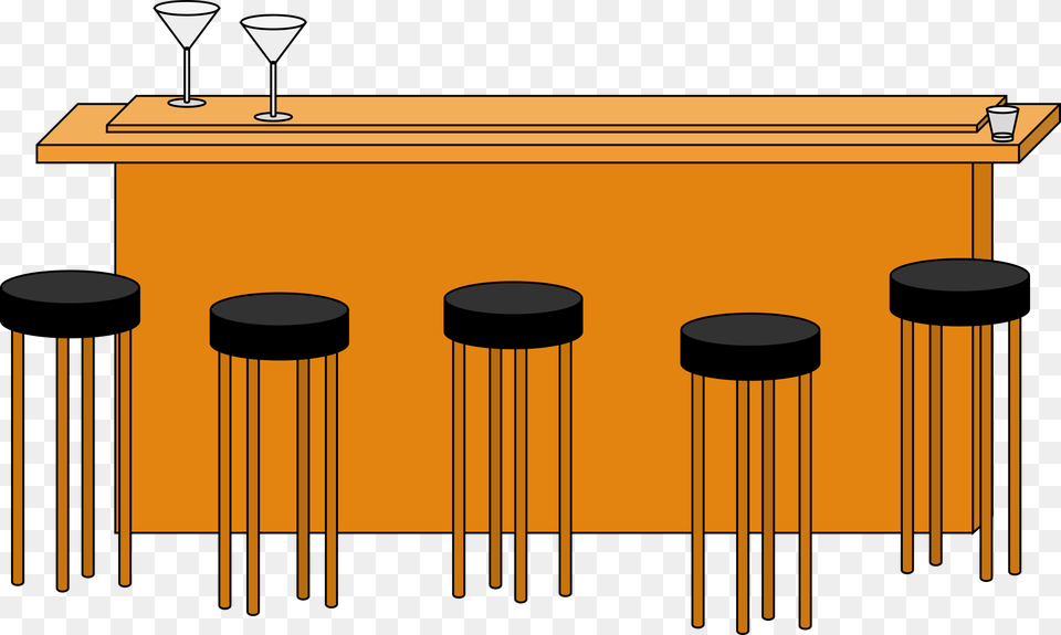 This Free Icons Design Of Bar With Stools, Furniture, Table, Pub Png