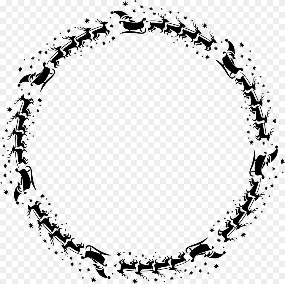 This Free Icons Design Of Barbed Wire Circle 2 Birthday Border Black And White, Gray Png