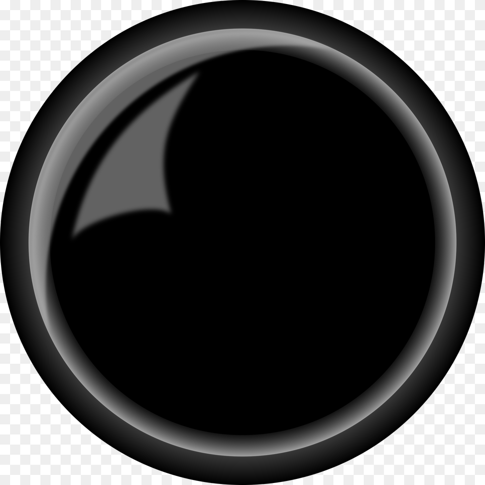 This Icons Design Of Button Round Shiny Black, Sphere, Disk Free Png Download