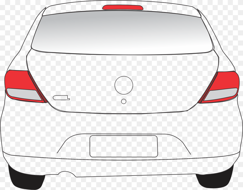 This Icons Design Of Car Back View, Bumper, Transportation, Vehicle, License Plate Free Transparent Png