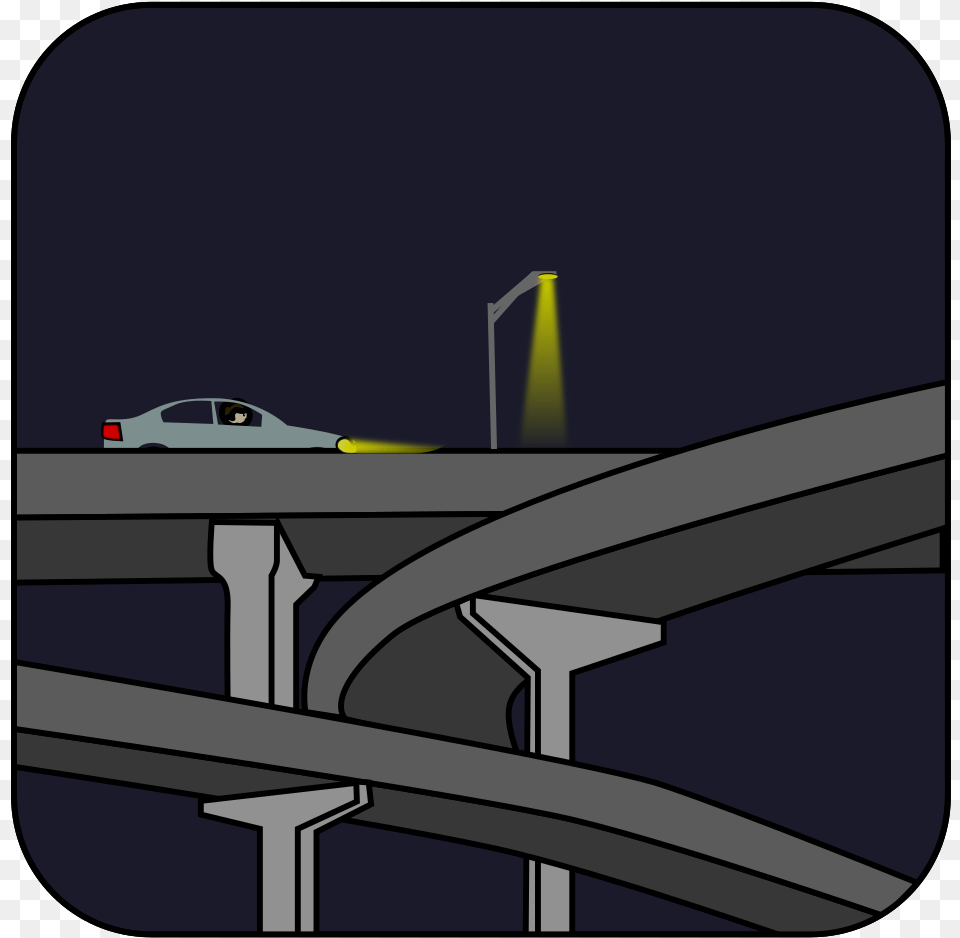 This Icons Design Of Car On Overpass Flying Boat, Freeway, Road, Transportation, Vehicle Free Png Download