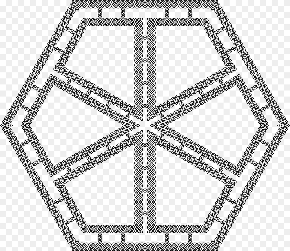 This Icons Design Of Celtic Knot Hexagon, Gray Free Png Download