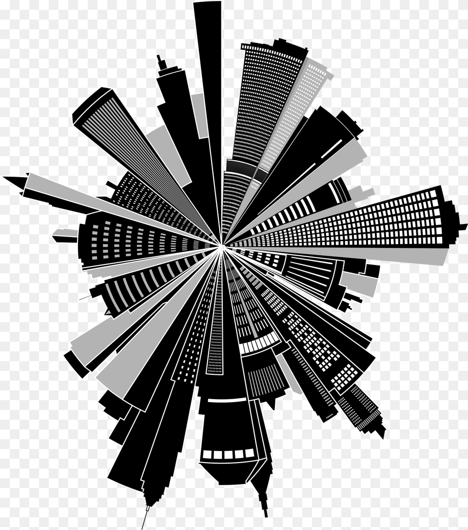 This Free Icons Design Of Cityscape Skyline Radial, Art, Chandelier, Lamp, Engine Png