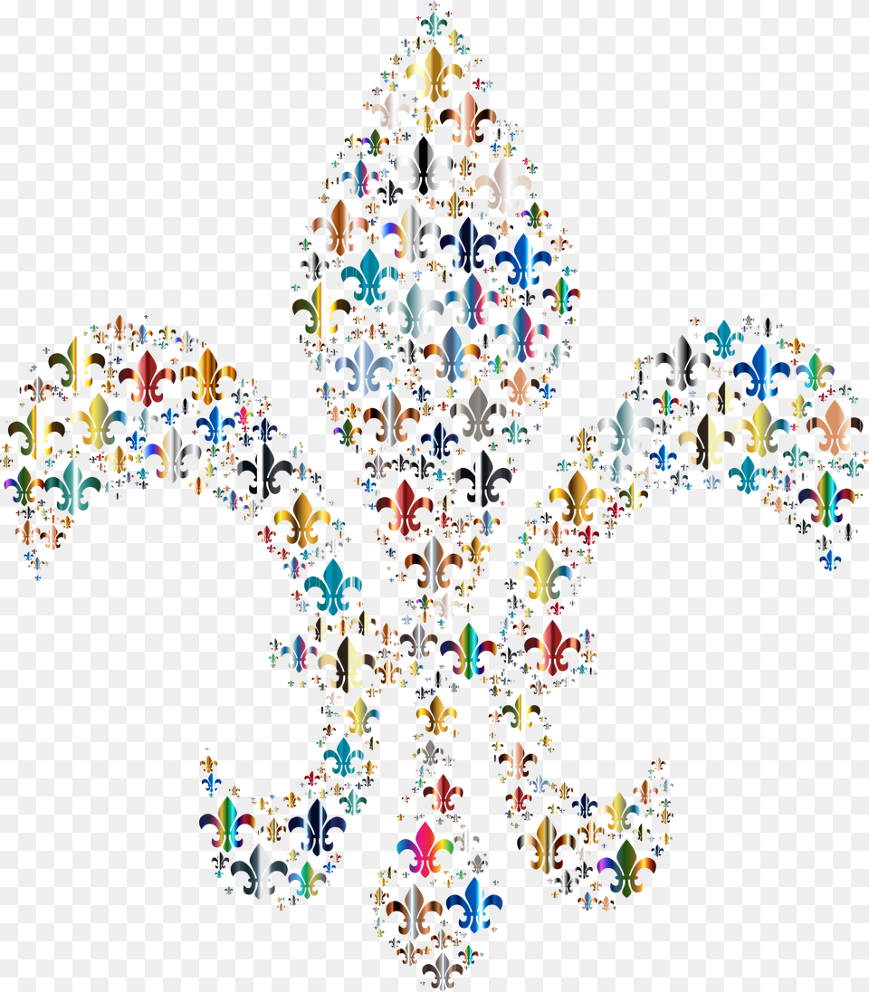 This Free Icons Design Of Colorful Fleur De Lis, Pattern, Art, Collage, Crowd Png Image