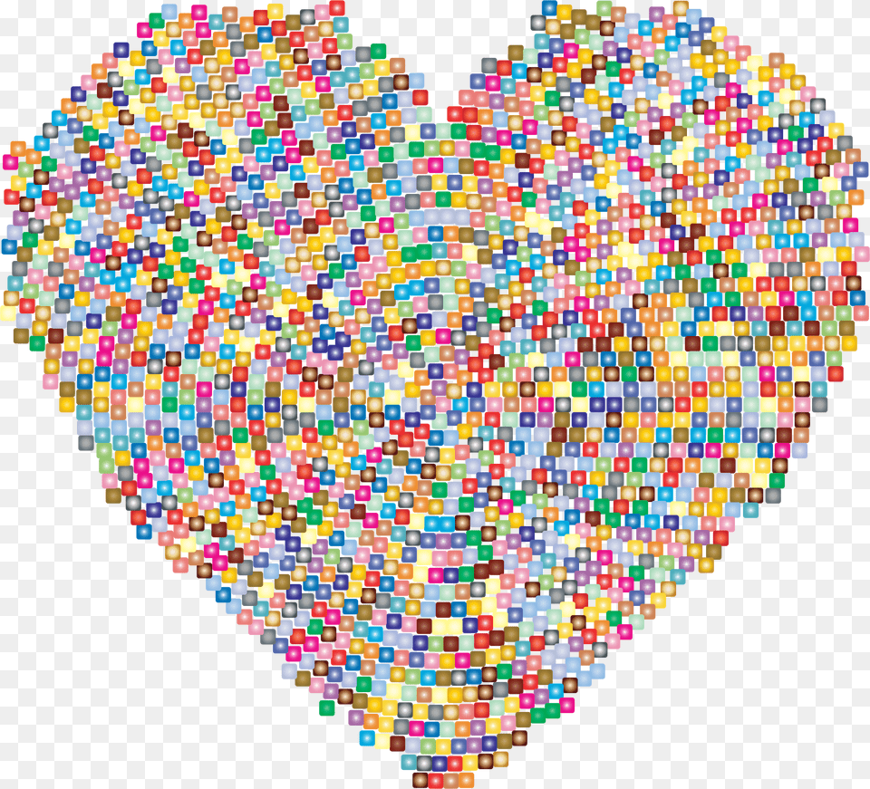 This Free Icons Design Of Colorful Mosaic Heart, Art, Tile, Accessories, Person Png Image