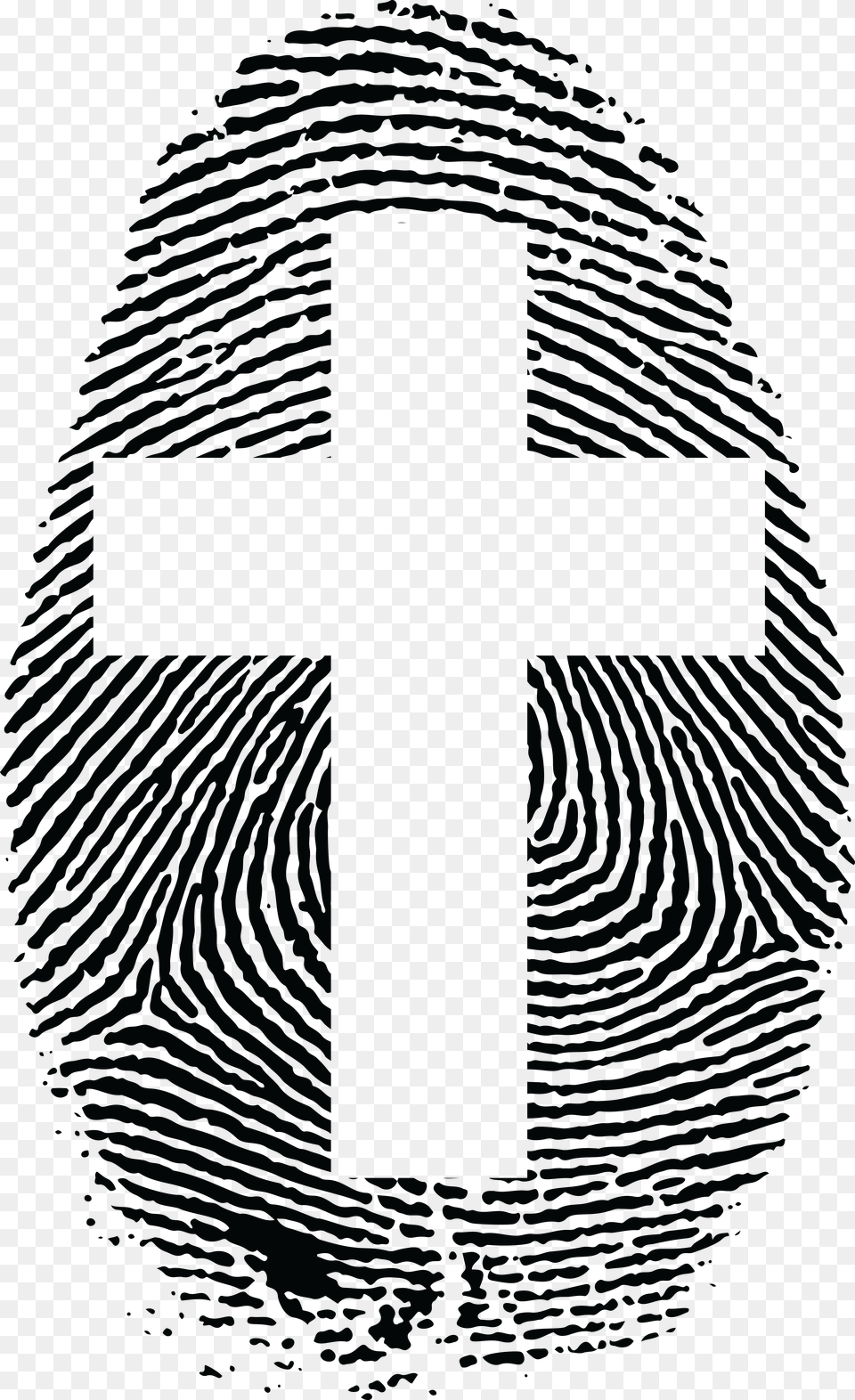 This Free Icons Design Of Cross Fingerprint, Symbol Png