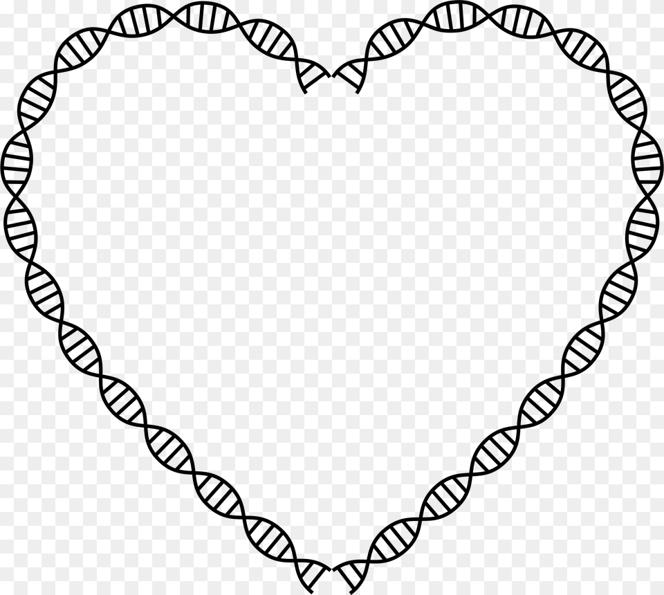 This Icons Design Of Dna Helix Heart, Gray Free Png