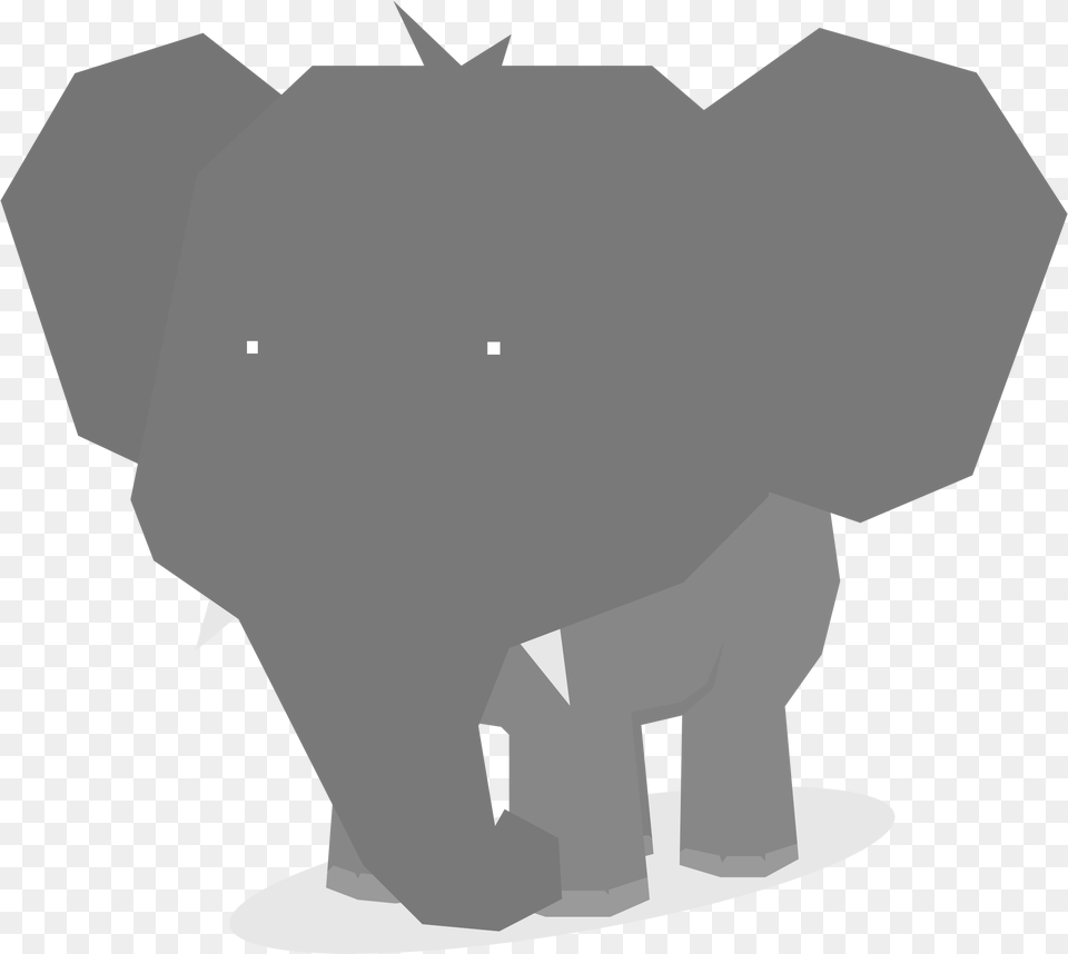 This Icons Design Of Elephant Minimal Flat, Animal, Mammal, Wildlife, Silhouette Free Transparent Png