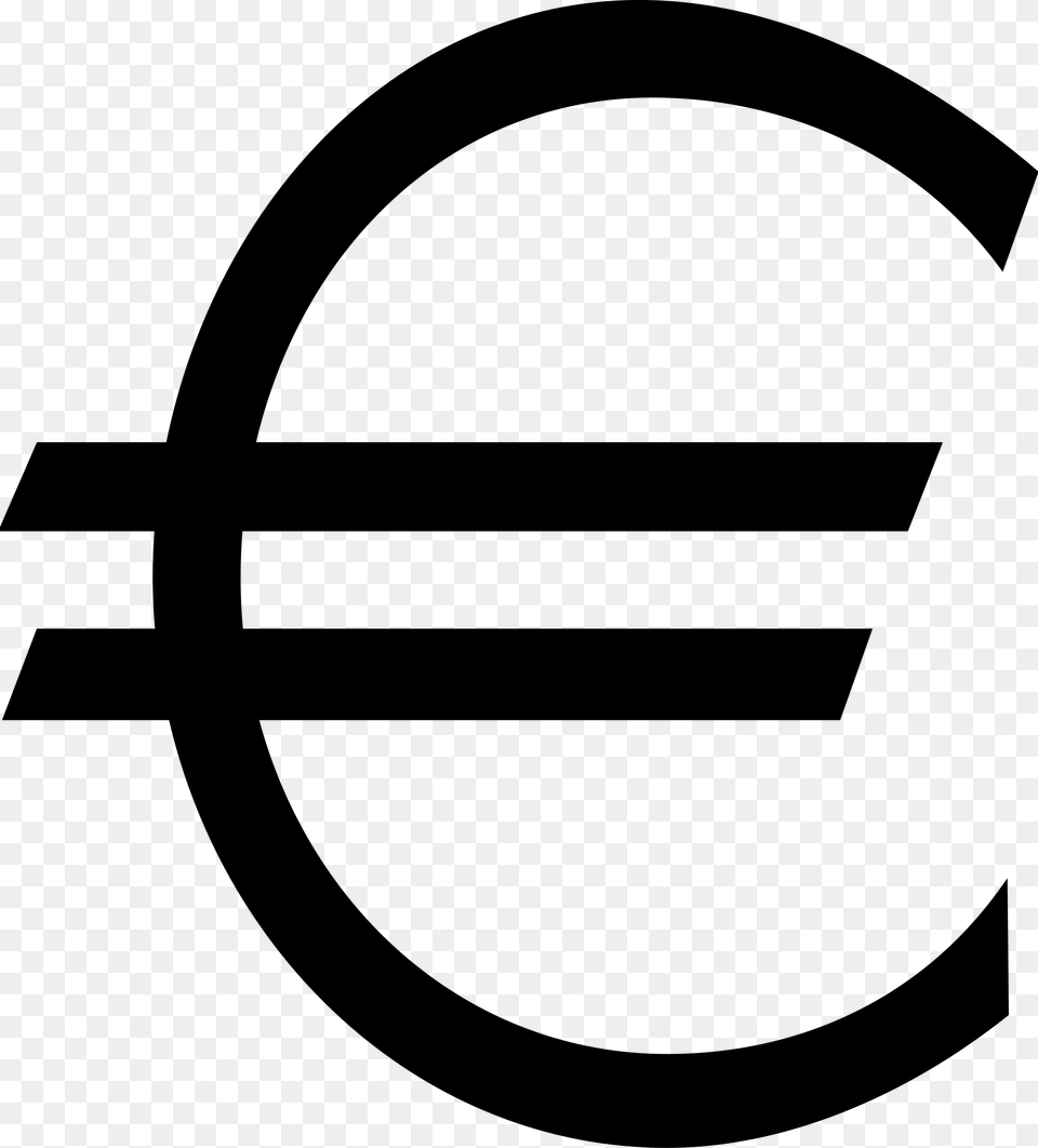 This Free Icons Design Of Euro Sign, Gray Png