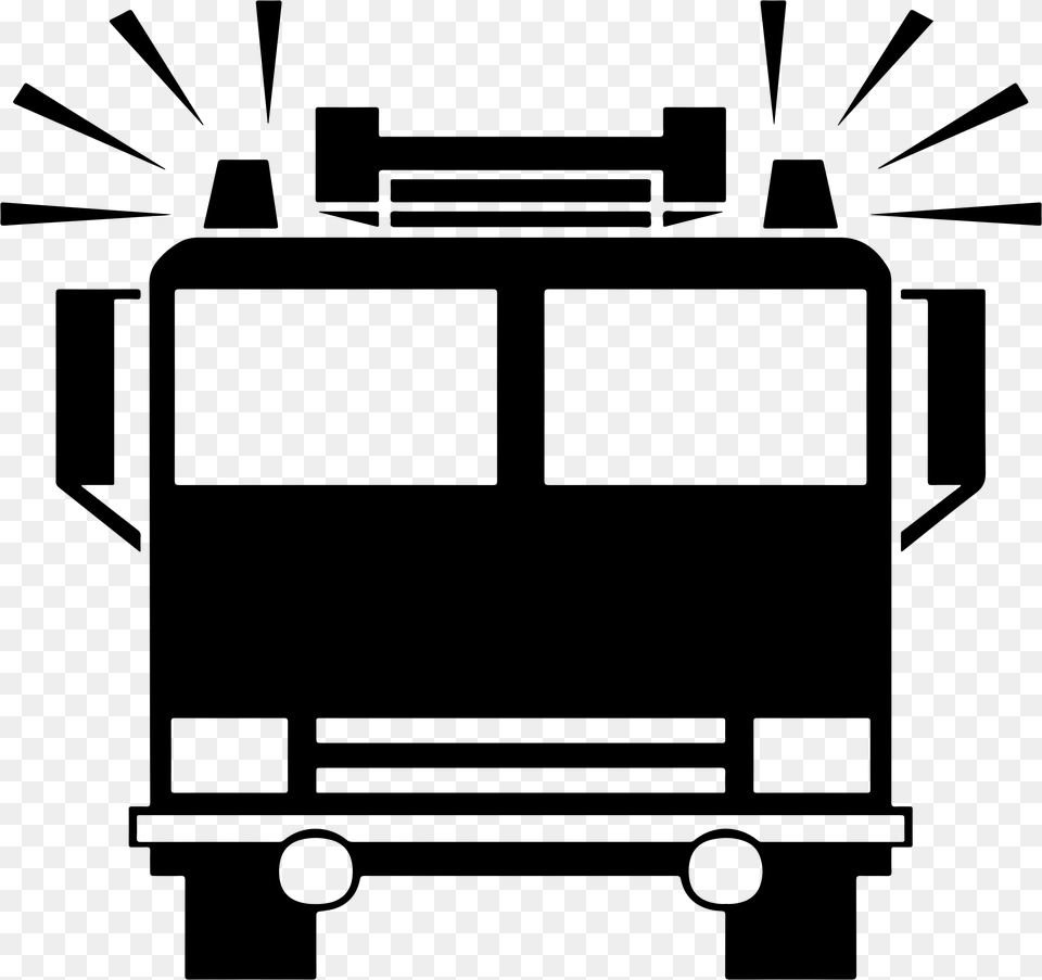 This Icons Design Of Fire Truck Icon, Gray Free Transparent Png
