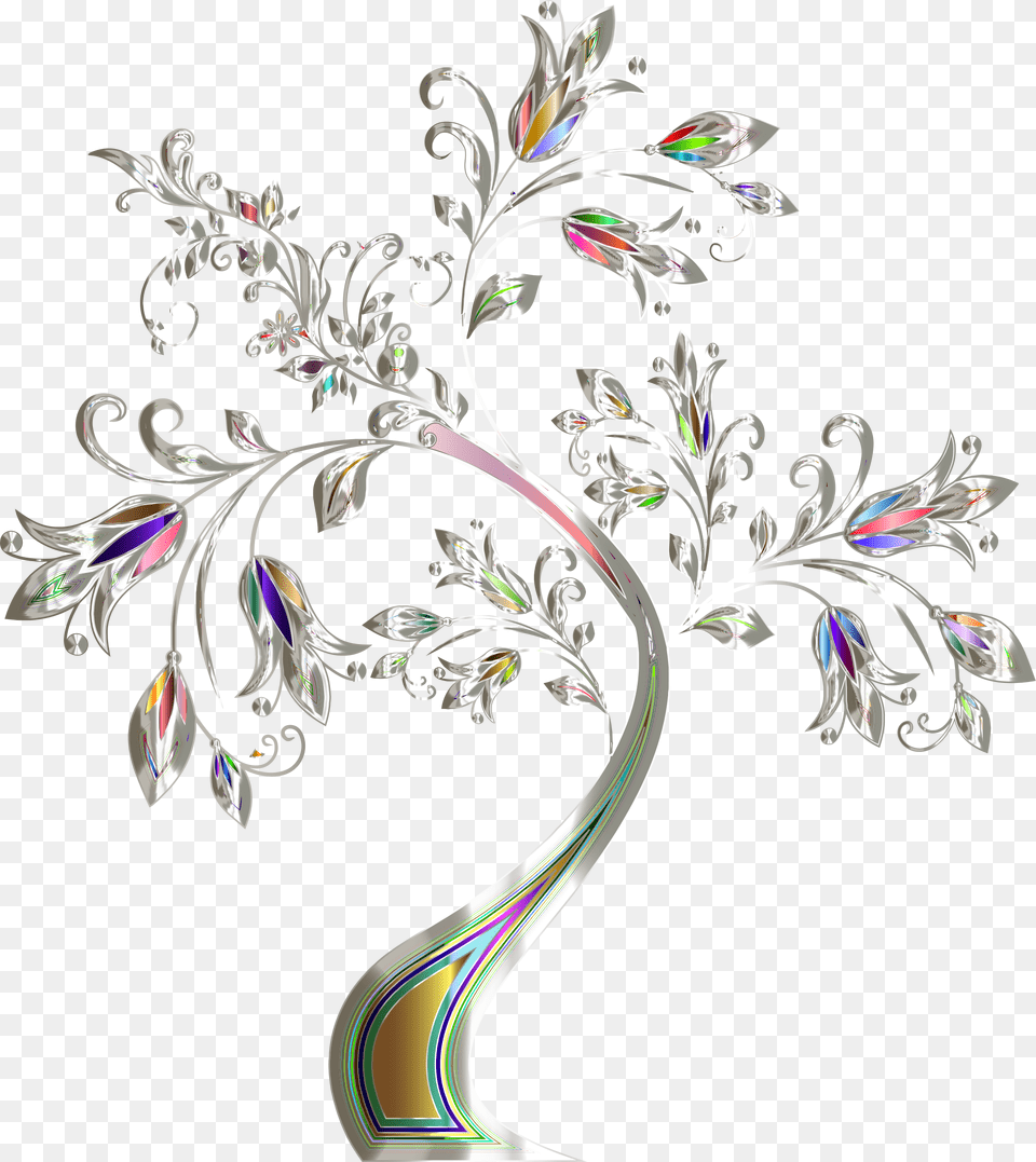 This Icons Design Of Floral Tree Supplemental Flower Border Lines Design, Art, Floral Design, Graphics, Pattern Free Transparent Png