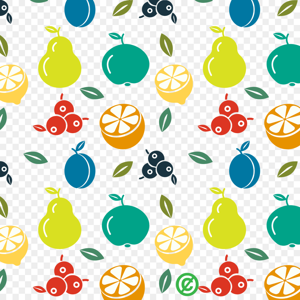 This Icons Design Of Fruit Pattern Background, Food, Plant, Produce, Art Free Png