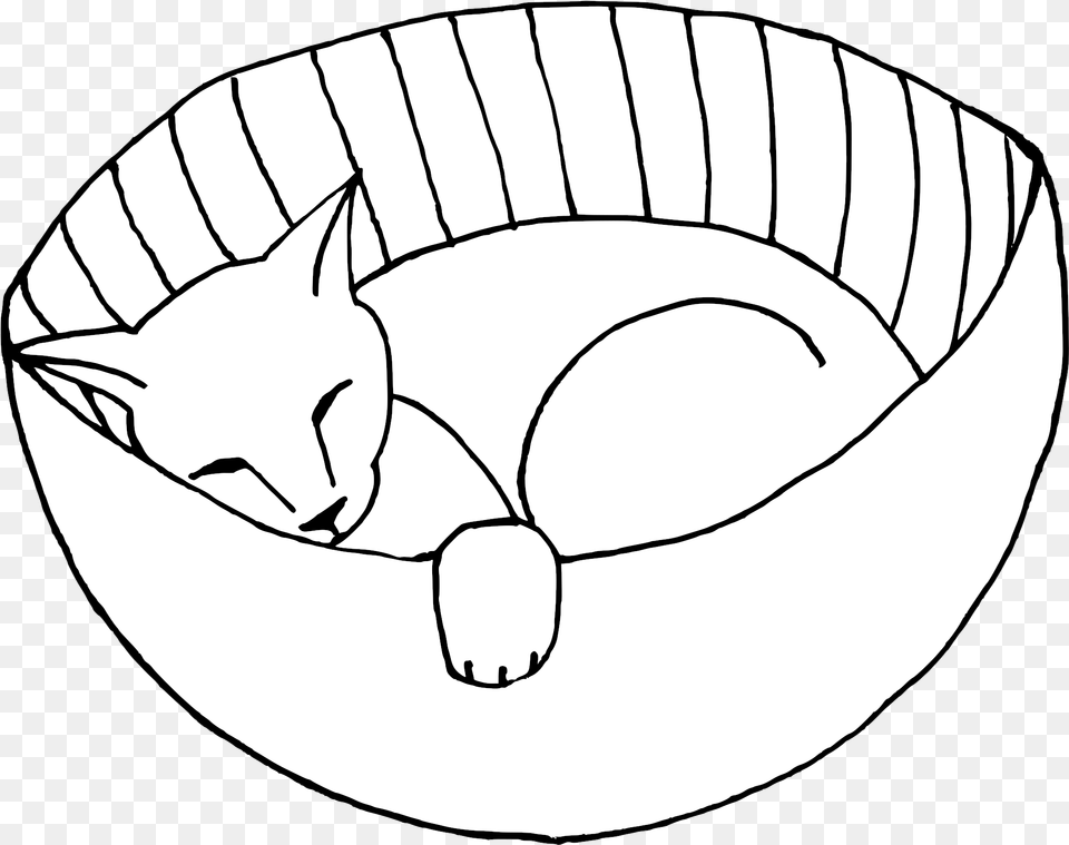 This Icons Design Of Gato Dormido, Bowl, Animal, Cat, Mammal Free Png