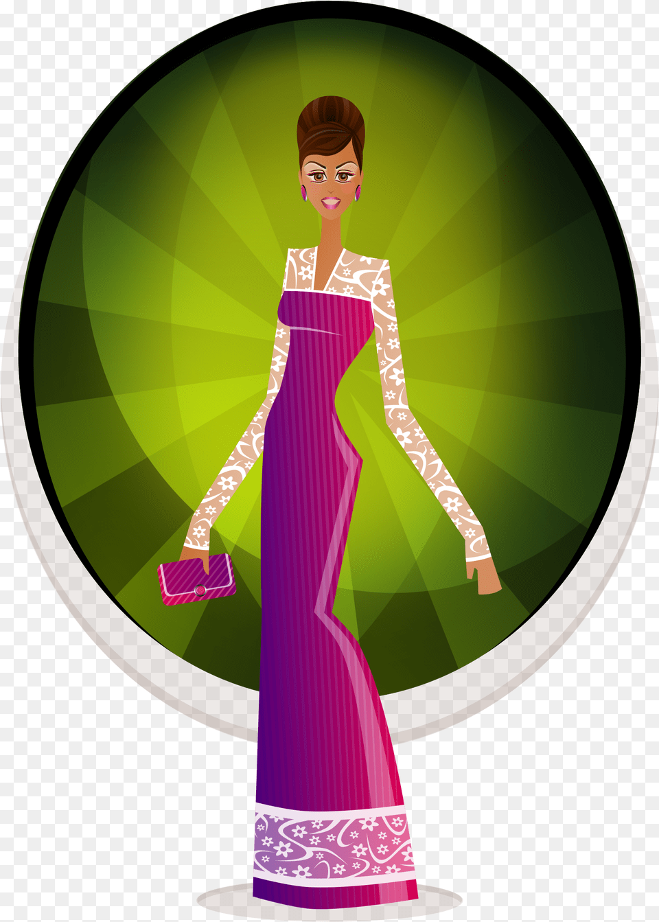 This Icons Design Of Glamour Girl, Clothing, Dress, Formal Wear, Adult Free Png Download