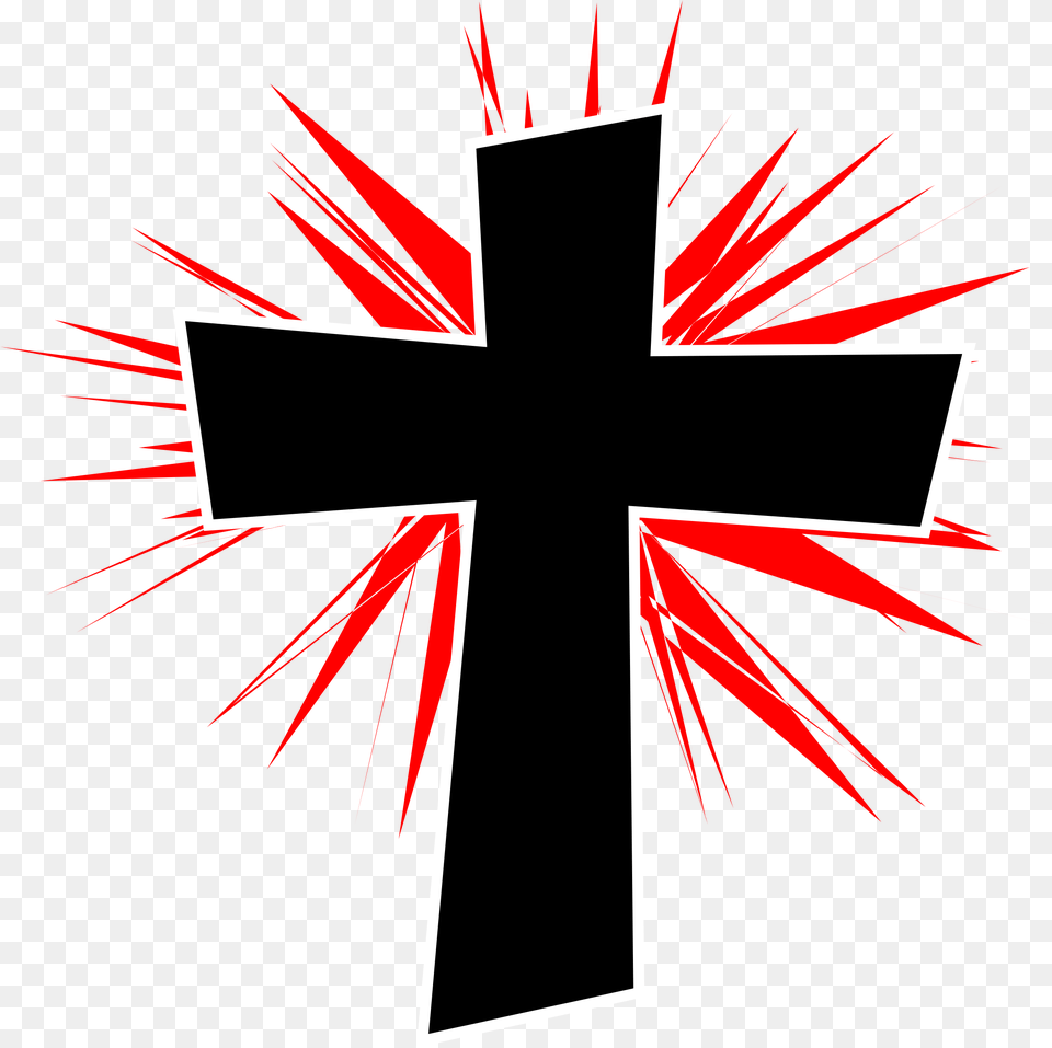 This Icons Design Of Glow Cross, Symbol Free Png