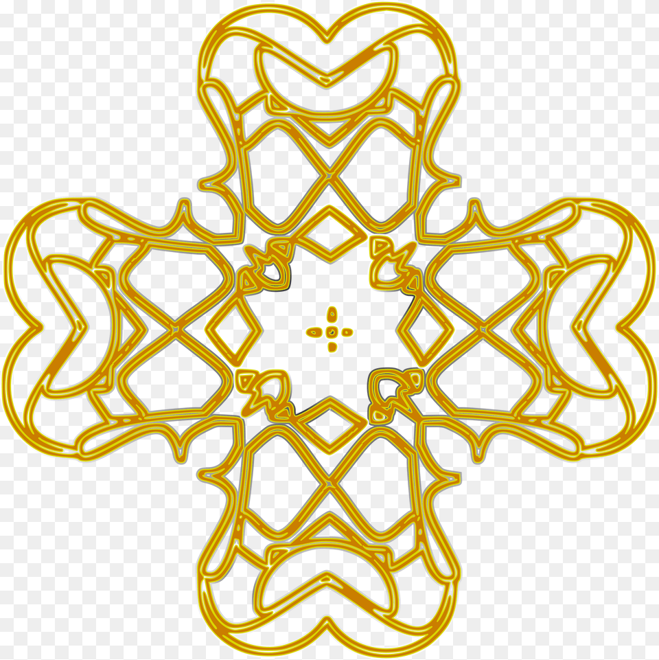This Free Icons Design Of Golden Rounded Cross Symbol For The Golden Rule, Pattern, Accessories Png