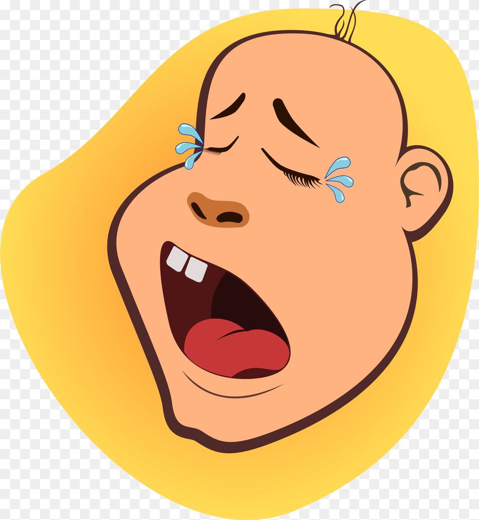 This Icons Design Of Head Baby Download Gambar Kartun Orang Menangis, Face, Person, Body Part, Mouth Free Png