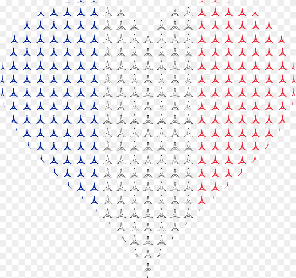 This Icons Design Of Heart France Flag Eiffel, Symbol, Pattern Free Transparent Png