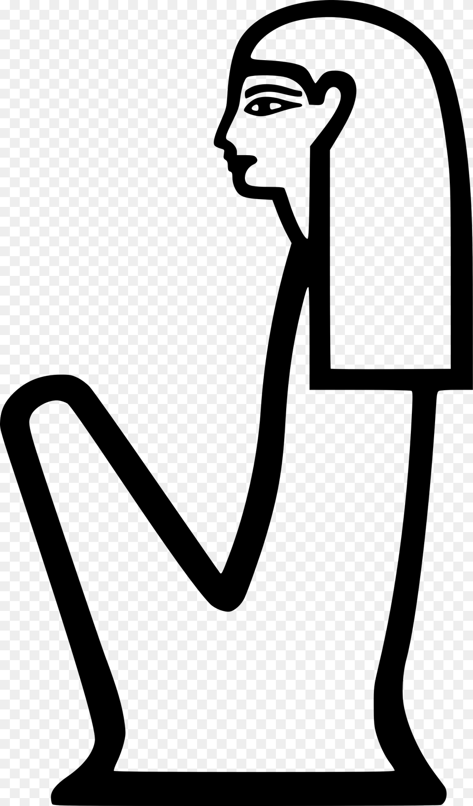 This Icons Design Of Hieroglylph Female, Gray Free Transparent Png