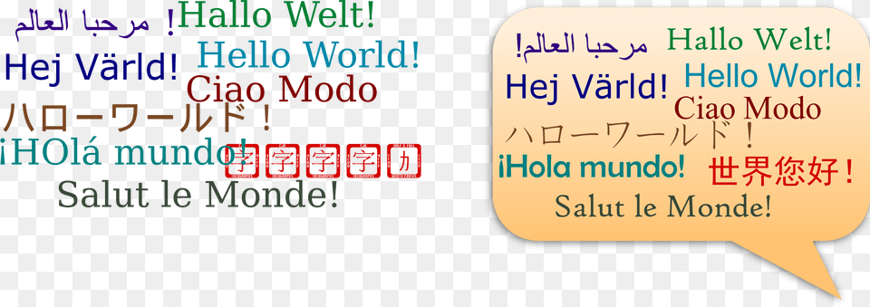 This Icons Design Of Hola Mundo En Muchos, Text Free Png Download