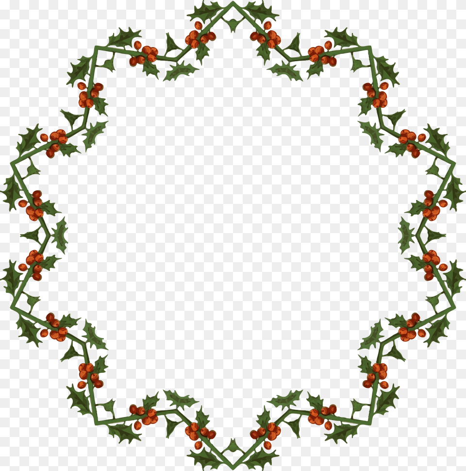 This Free Icons Design Of Holly Frame, Art, Floral Design, Graphics, Pattern Png Image