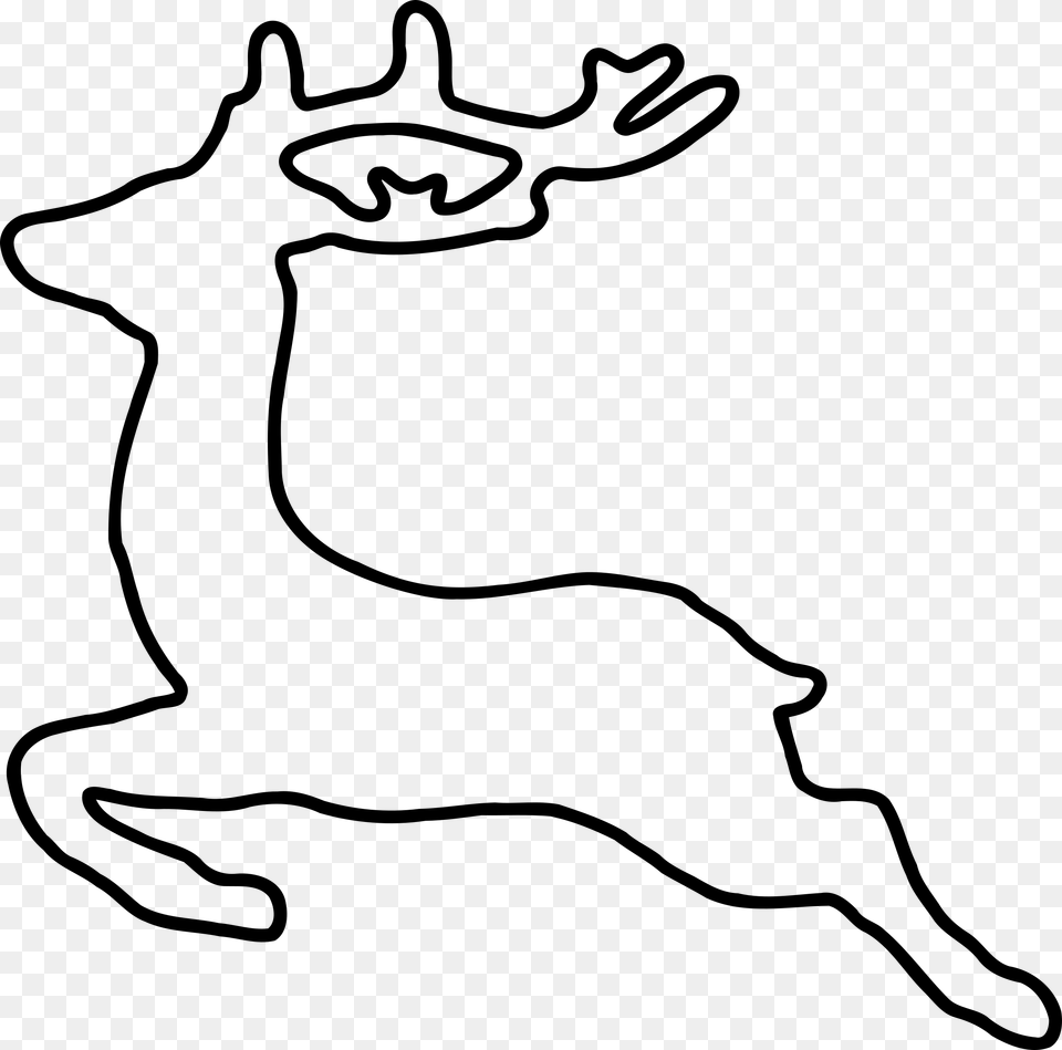 This Free Icons Design Of Jumping Deer Silhouette, Gray Png