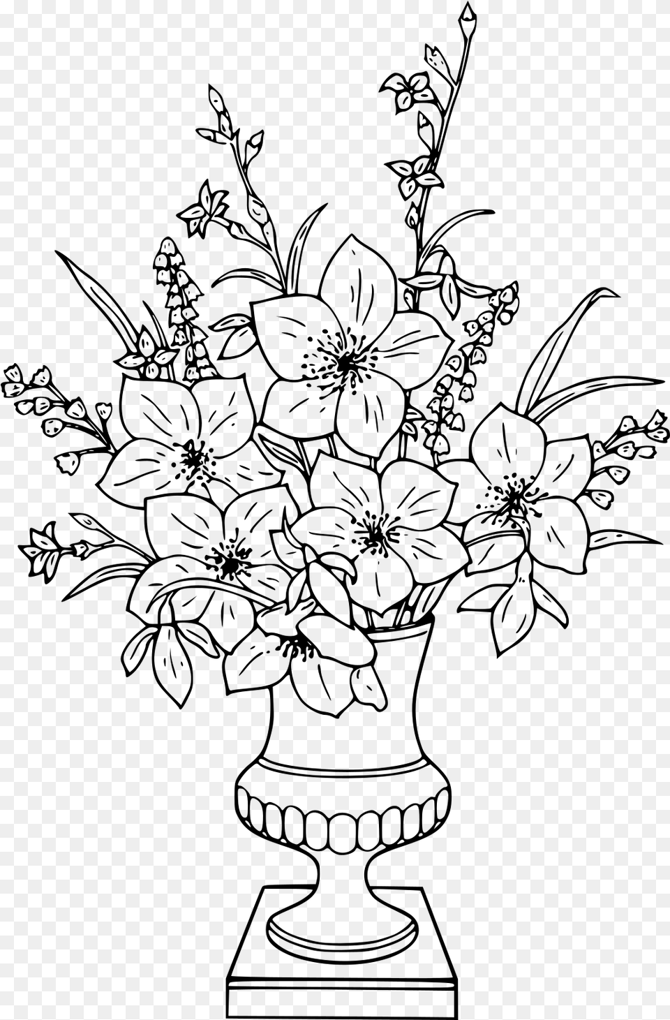 This Icons Design Of Lily Bouquet, Gray Free Png
