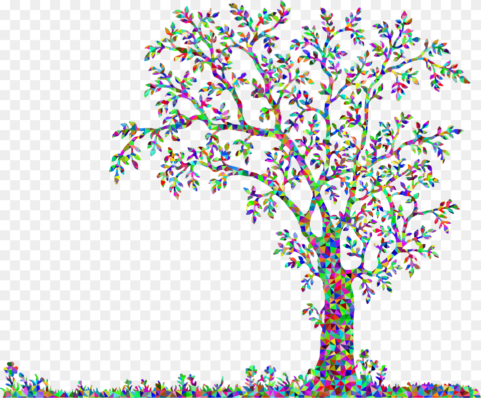 This Icons Design Of Low Poly Prismatic Tree, Pattern, Plant, Accessories, Fractal Free Transparent Png