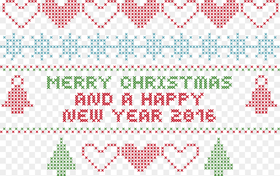 This Free Icons Design Of Merry Christmas Crochet, Pattern, Embroidery, Stitch, Flag Png Image