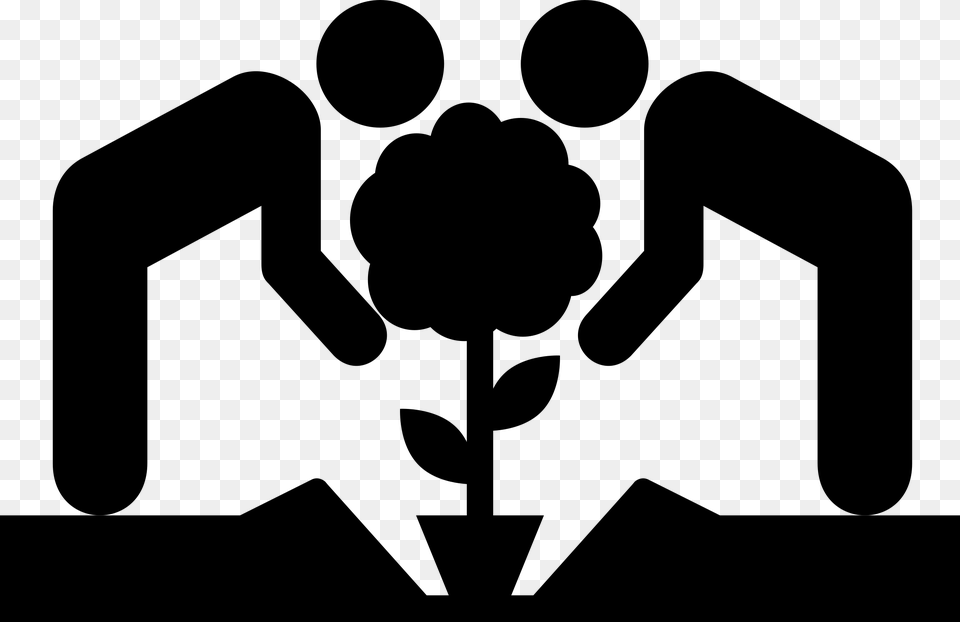 This Icons Design Of Planting A Tree, Gray Free Png