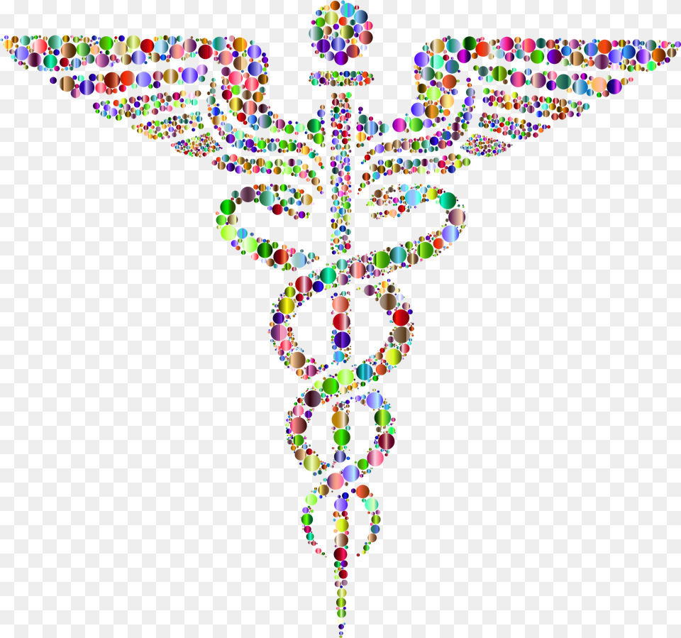 This Icons Design Of Prismatic Caduceus Circles, Art, Accessories, Cross, Symbol Free Png