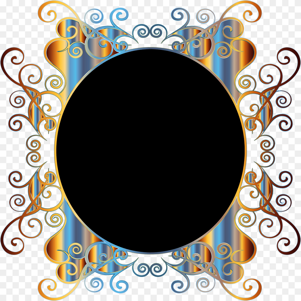 This Icons Design Of Prismatic Flourish Frame, Oval, Pattern, Art, Graphics Free Png