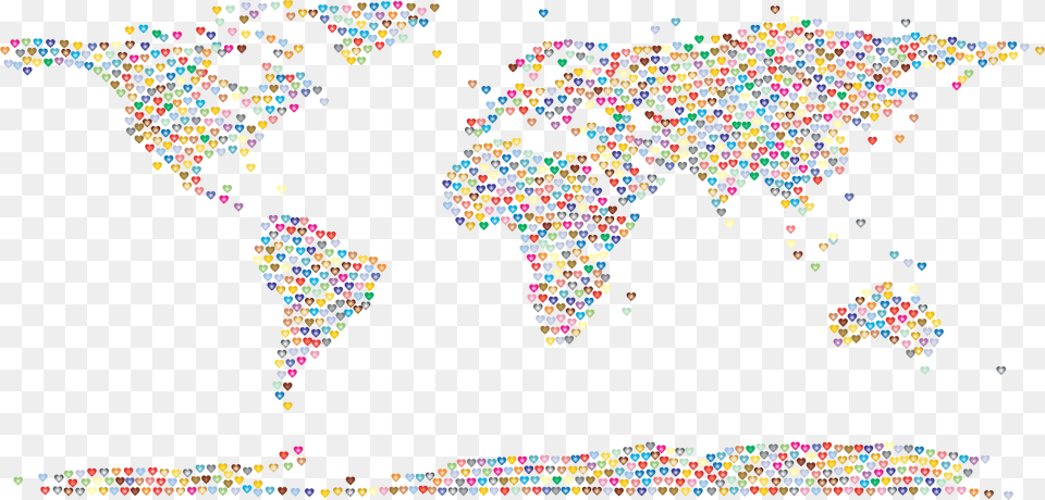 This Icons Design Of Prismatic Hearts World Free Png