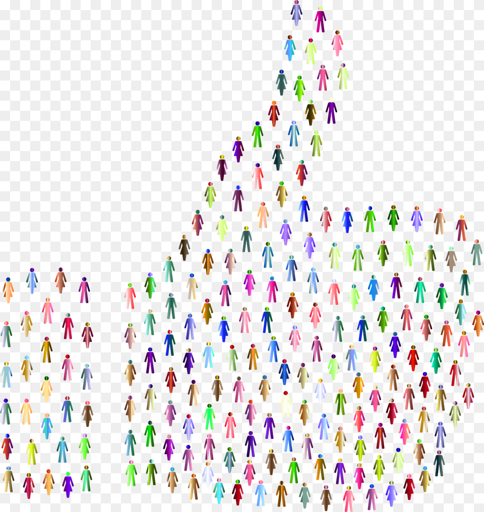 This Free Icons Design Of Prismatic People Thumbs Likes, Paper, Person Png