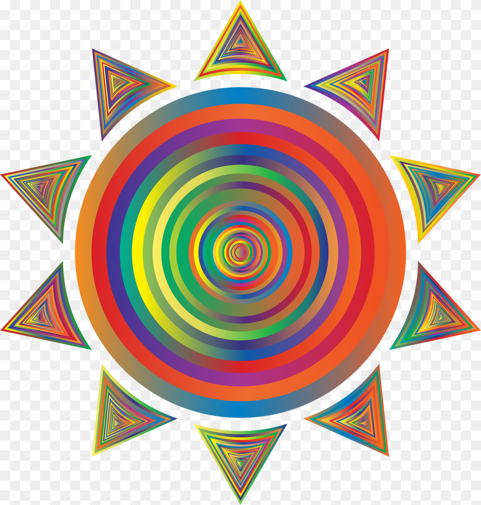 This Icons Design Of Prismatic Sun Icon Variation, Pattern, Spiral Free Png Download